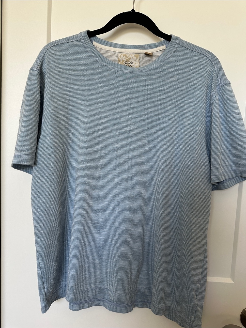 Men’s Tasso Elba Heathered Light Blue Short Sleeve Crewneck Tee